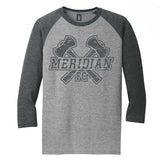 9364 Crush 3/4 Sleeve Colorblock Tee