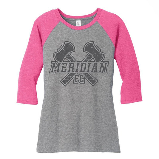 9365 Women's Crush 3/4 Sleeve Colorblock Tee