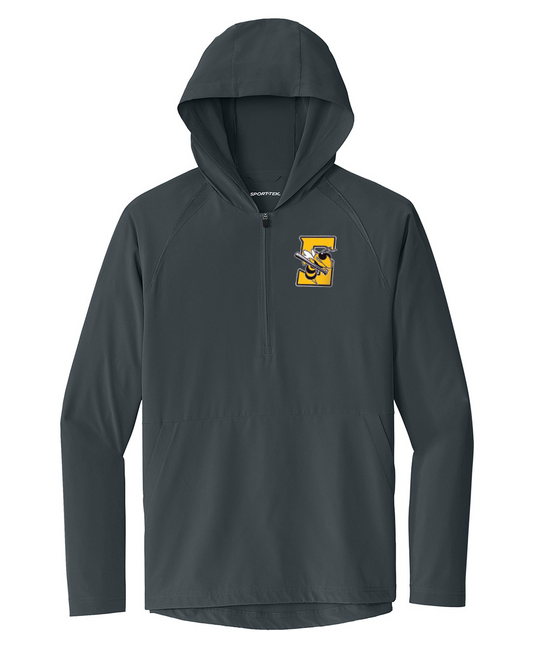 9451 Repeat Long Sleeve Hooded Batting Jacket