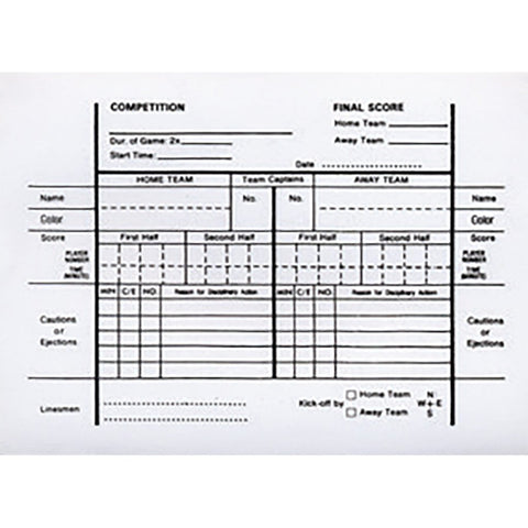 3542 Referee Score Pad