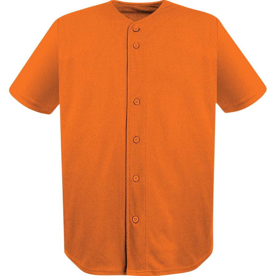 Short Sleeve Full Button Baseball Top