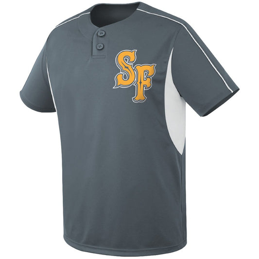 4012 Two Button League Performance Baseball Jersey