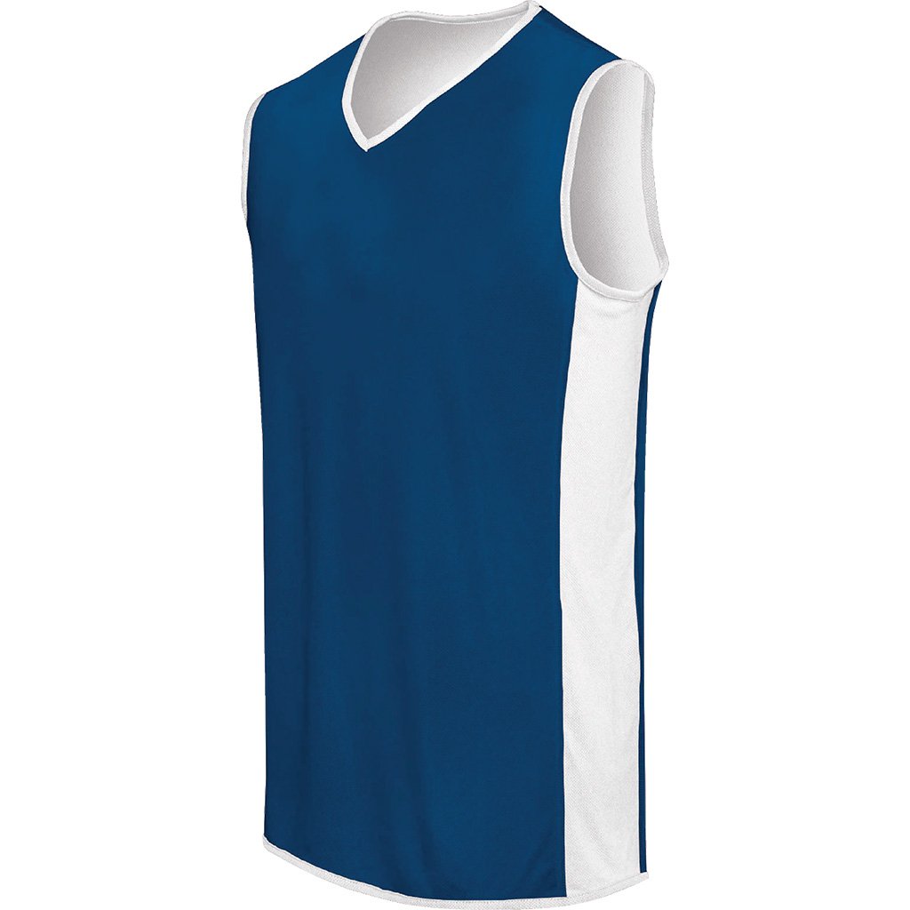Champro - Maglia da Basket Reversibile in Poliestere, Taglia XL, Viola, Bianco