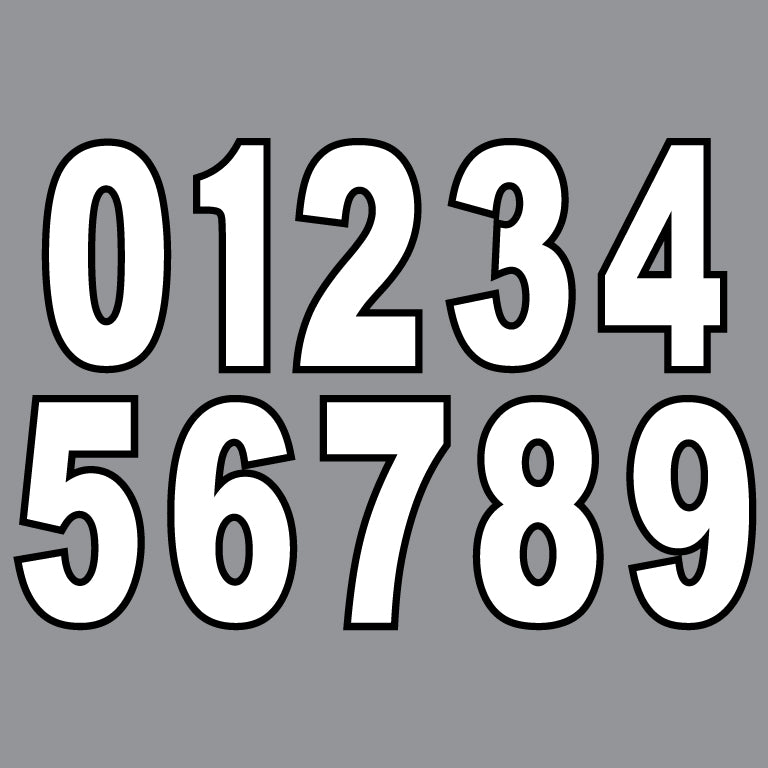 PLAYER NUMBER (2 COLOR OUTLINE)